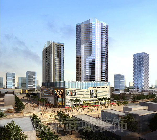 广元“图腾·海博春天中心广场”外立面幕墙工程