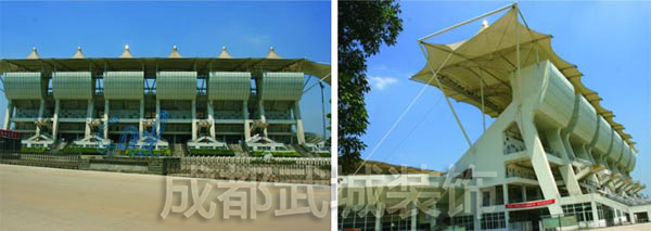 龙泉四川专用国际足球场-建筑幕墙、不锈钢栏杆设计制作及安装