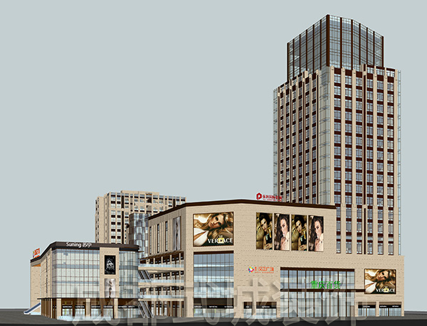 郫县“重百汉正广场“外幕墙工程