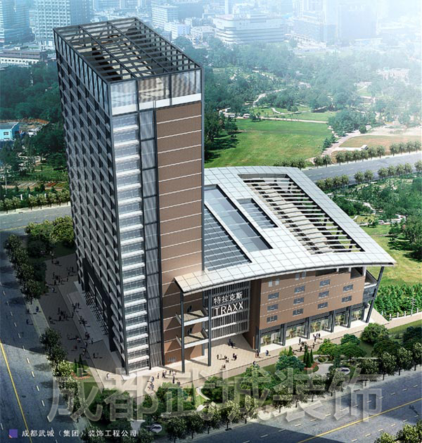 特拉克斯科研楼外装饰工程【荣获”天府杯“】